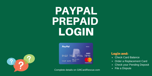 "How to Login to PayPal Prepaid Account"