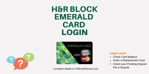H&R Block Emerald Card Login - GiftCardRescue.com