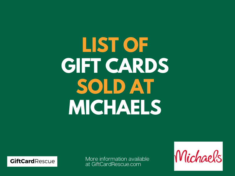 "Does Michaels sell gift cards"