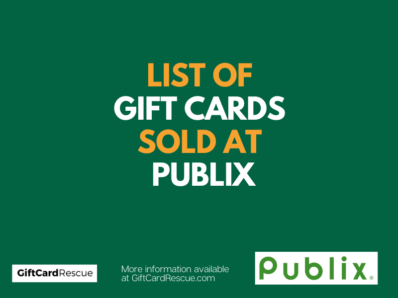 166+ Gift Cards Sold at Publix (2023)