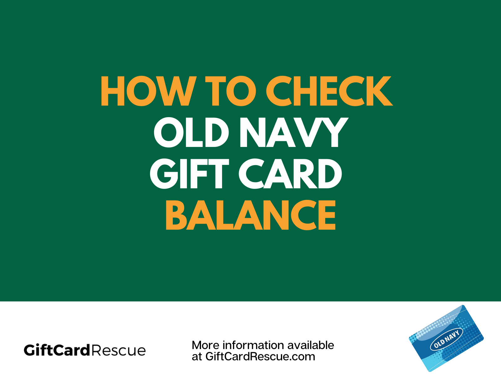 "How to Check Old Navy Gift Card Balance"