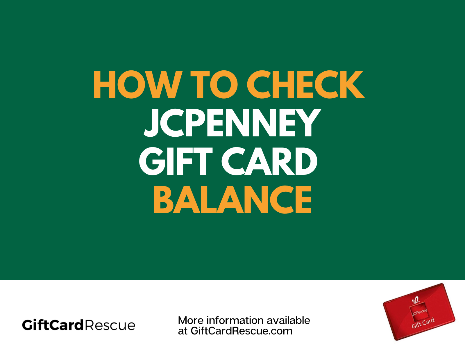 "How to Check JCPenney Gift Card Balance"