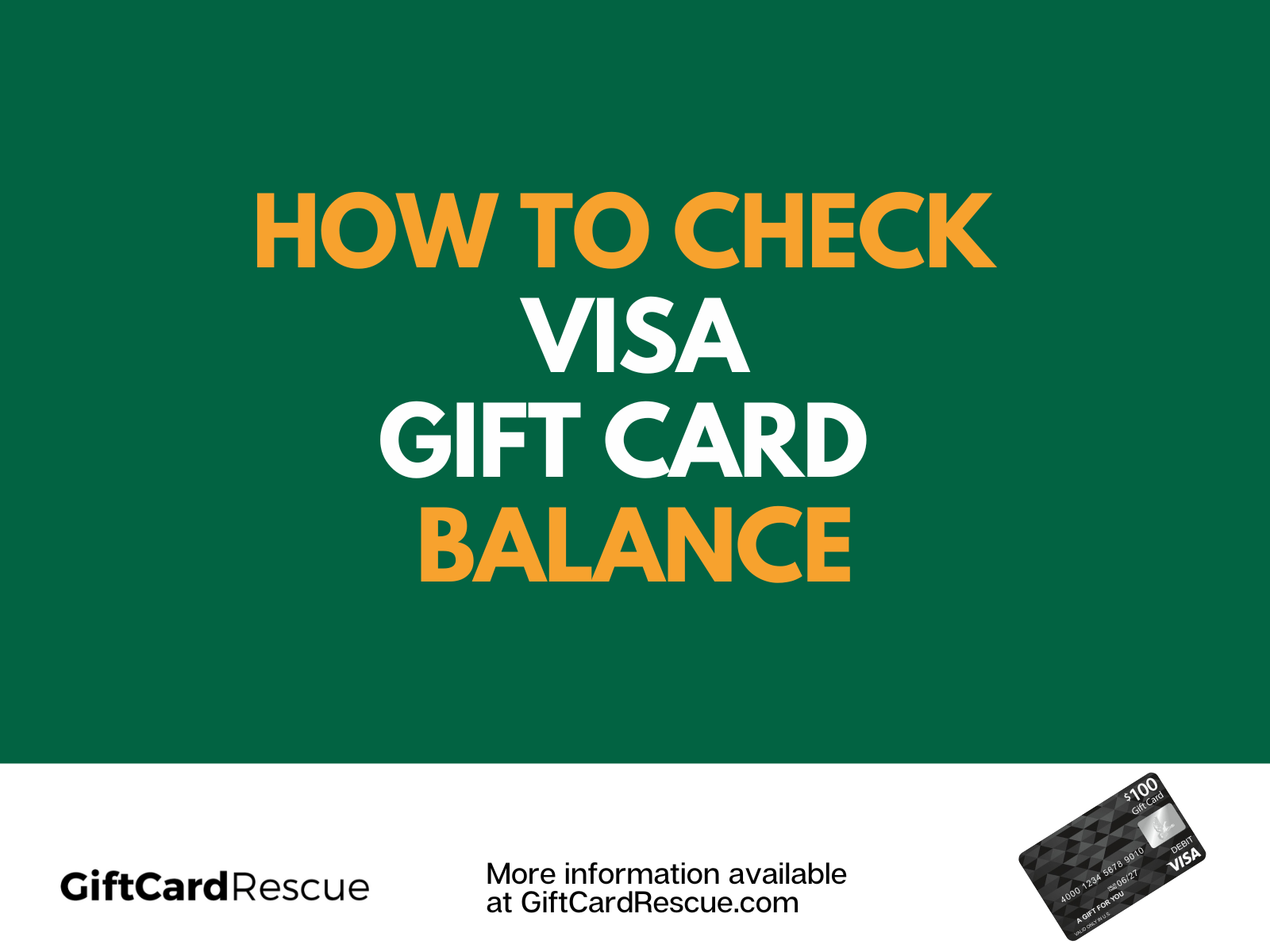 how can i find out the balance on a visa gift card